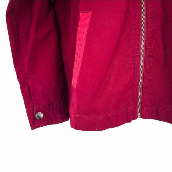 2/$30 Dravus Colorblock Red Full Zip Hooded Long Sleeve Jacket Women's Medium - Picture 5 of 11